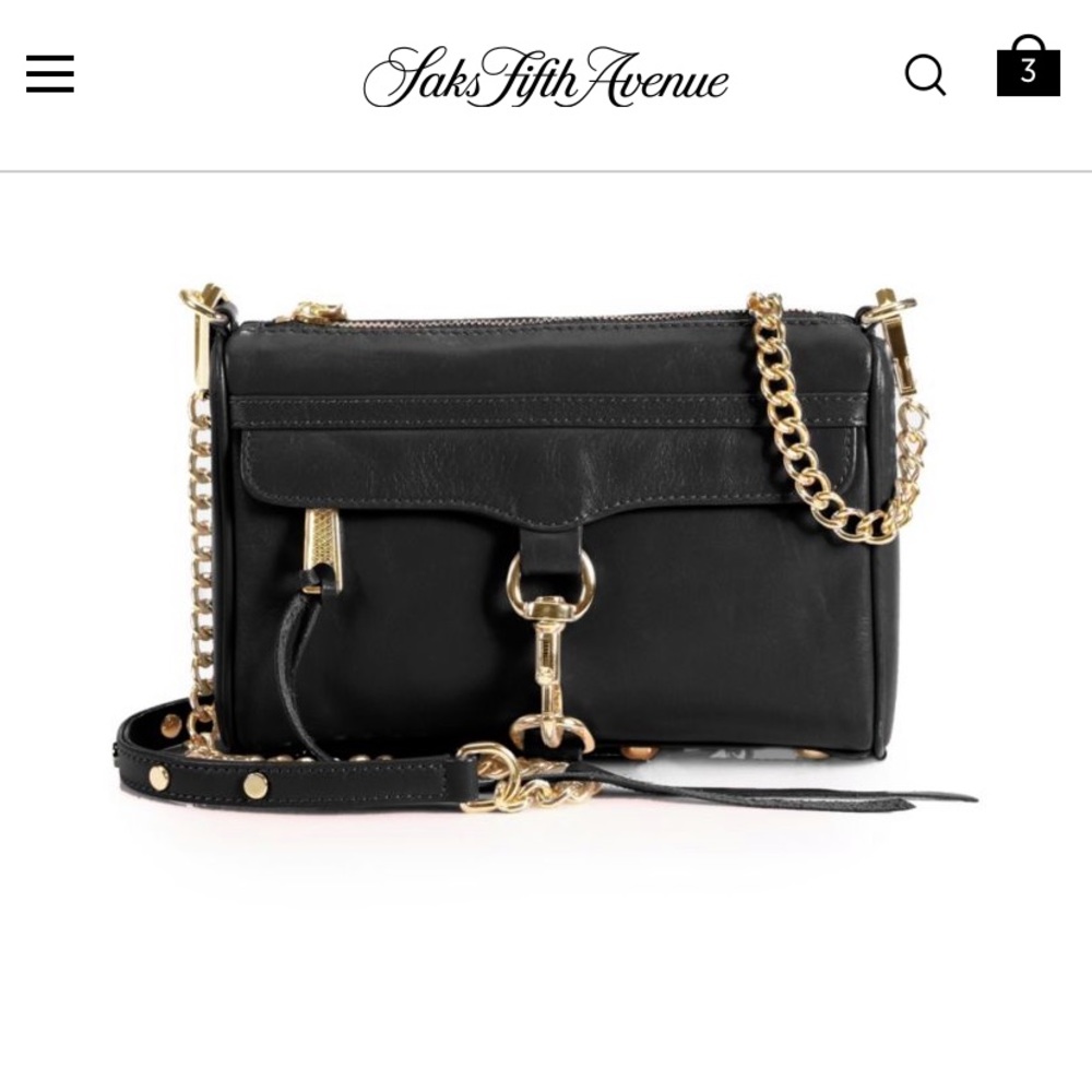 REBECCA MINKOFF MINI MAC CROSSBODY BAG BLACK